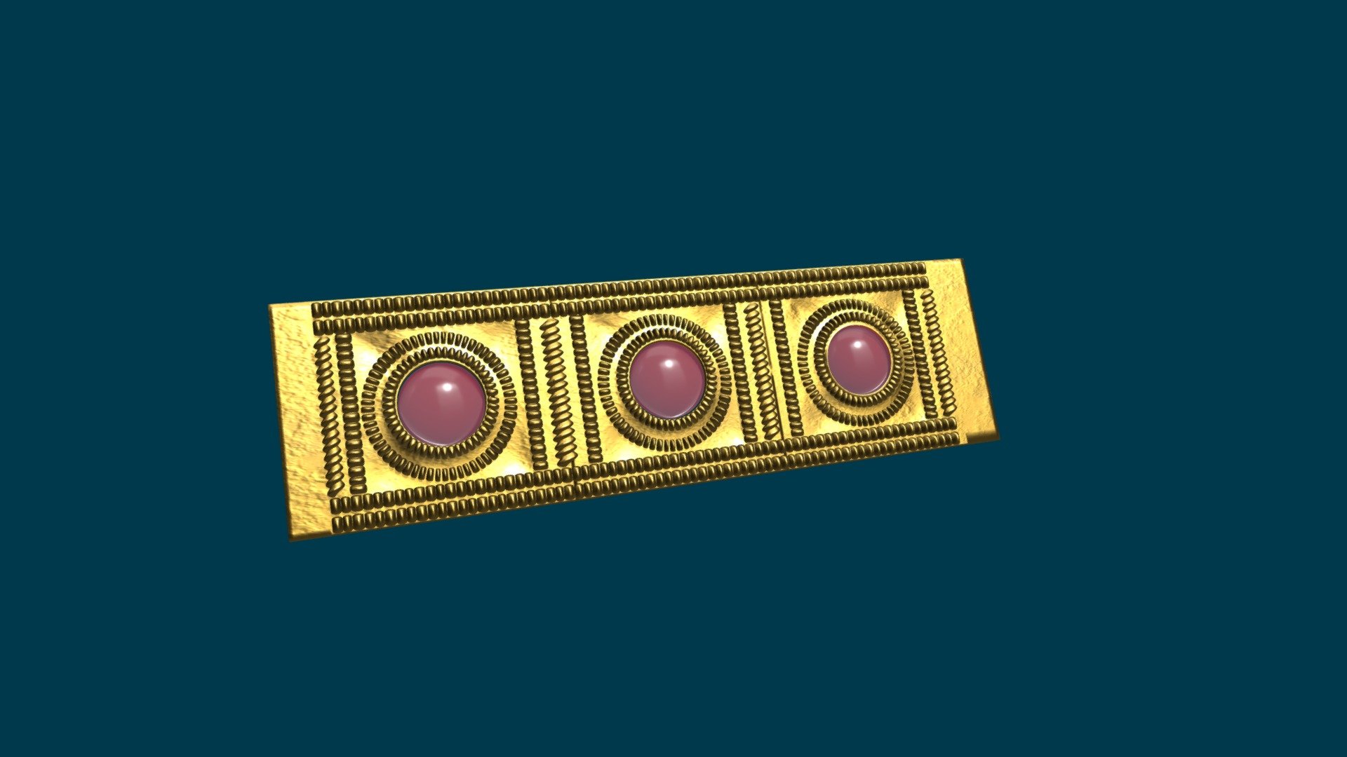 Project 16 gold mount with glass cabochon - 3D model by Ravengaard ...