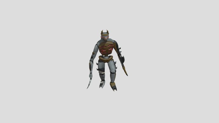 Walking Villain 3D Model