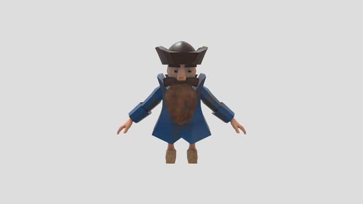 pirata low poly 3D Model