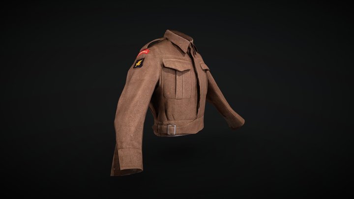 WWII 5th Battalion Jacket 3D Model