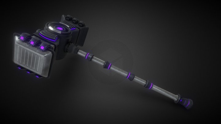 Sci-fi Hammer [PBR] 3D Model
