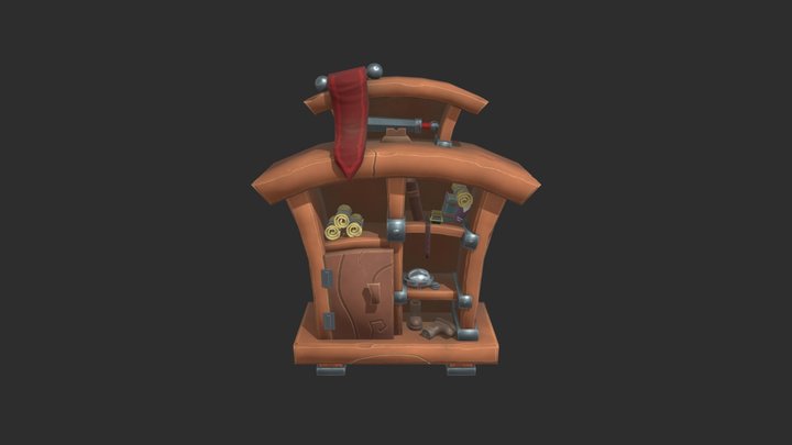 Stylized Cupboard - Free Download 3D Model