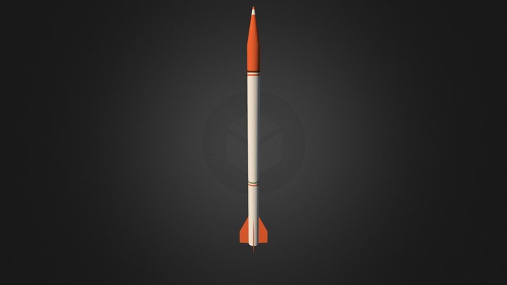 Iranian Oghab Artillery Missile 3D Model