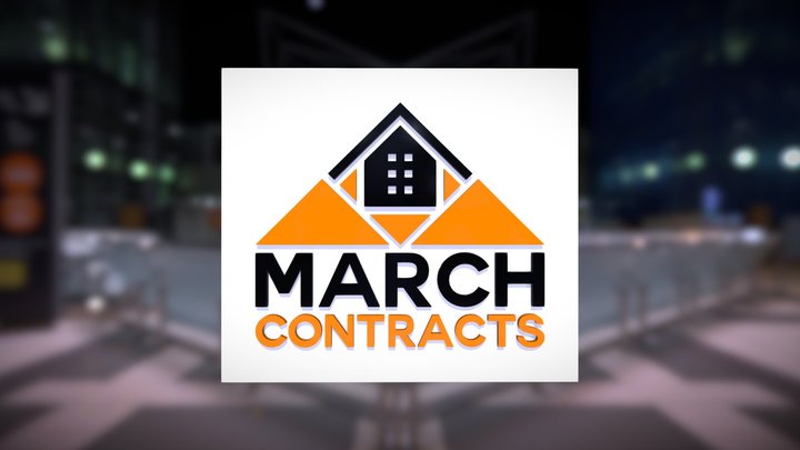 "March Contracts" - Brand Logo. 3D Model