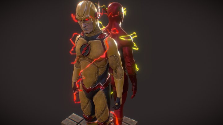 The Flash and Professor Zooom 3D Model