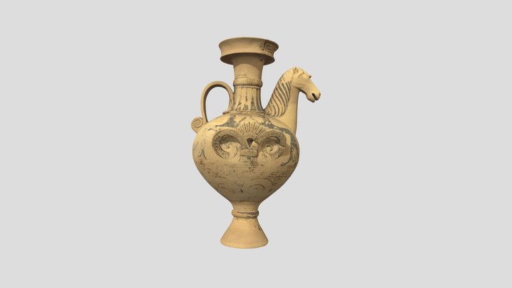 Υδρία με προχοή κεφαλής αλόγου 3D Model