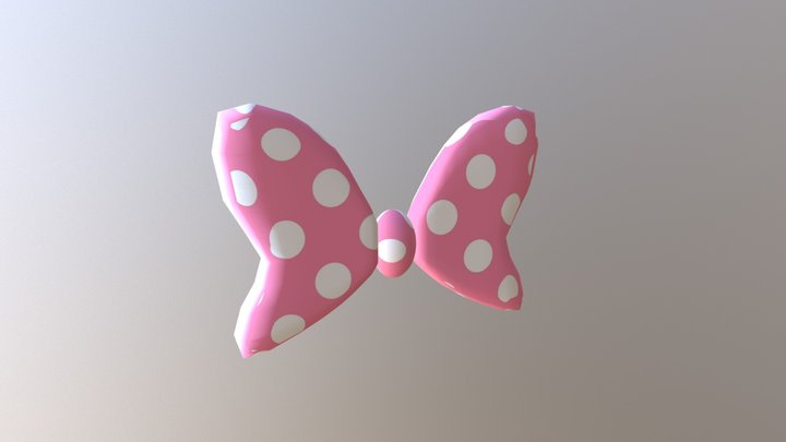 Minnie Mouse Bow Tie 3D Model