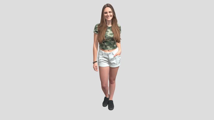 Camouflage Crop Top and Shorts – Gratis 3D-model STL