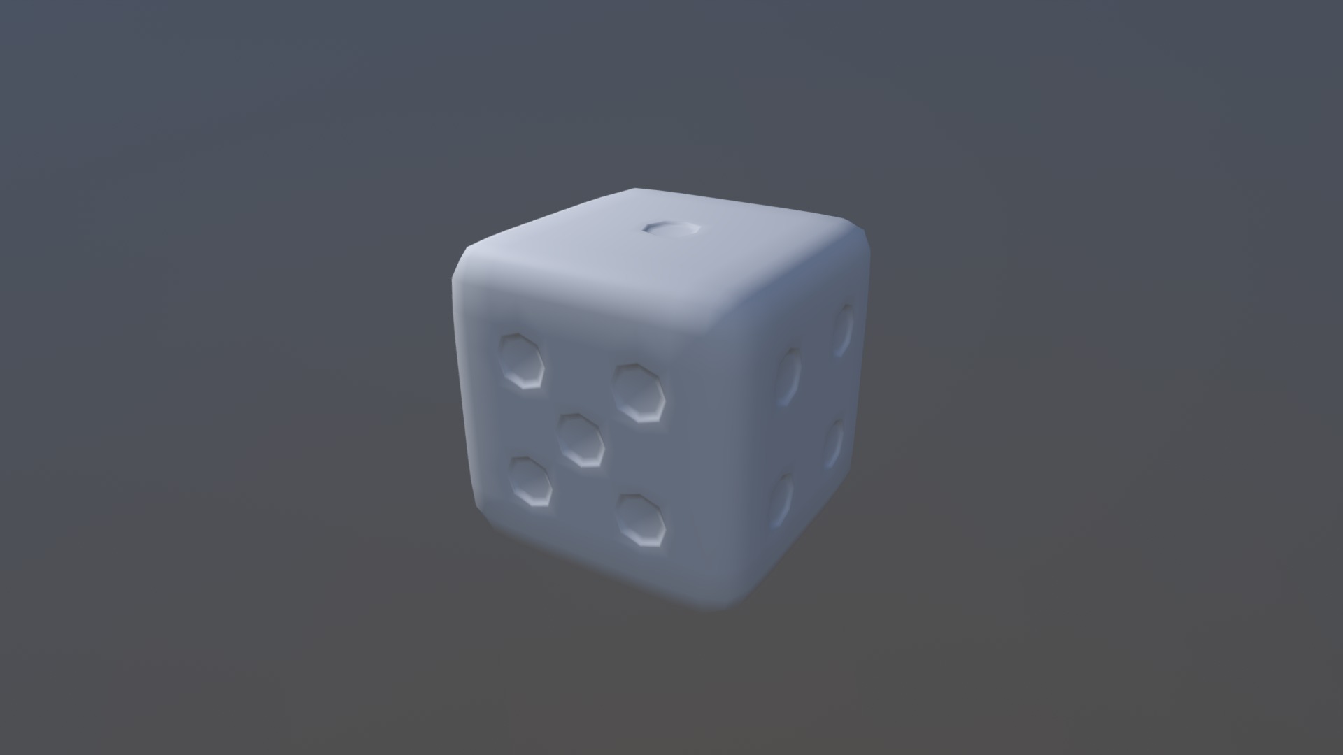 3D model Dice toy - This is a 3D model of the Dice toy. The 3D model is about a white object with holes in it.