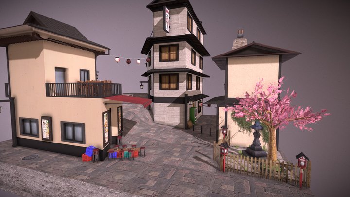 Cityscene Kyoto 3D Model