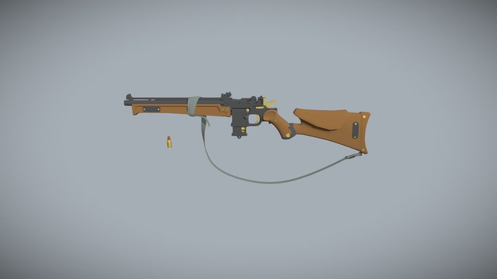 {Xyz Course} Luger Weapon 3D Model