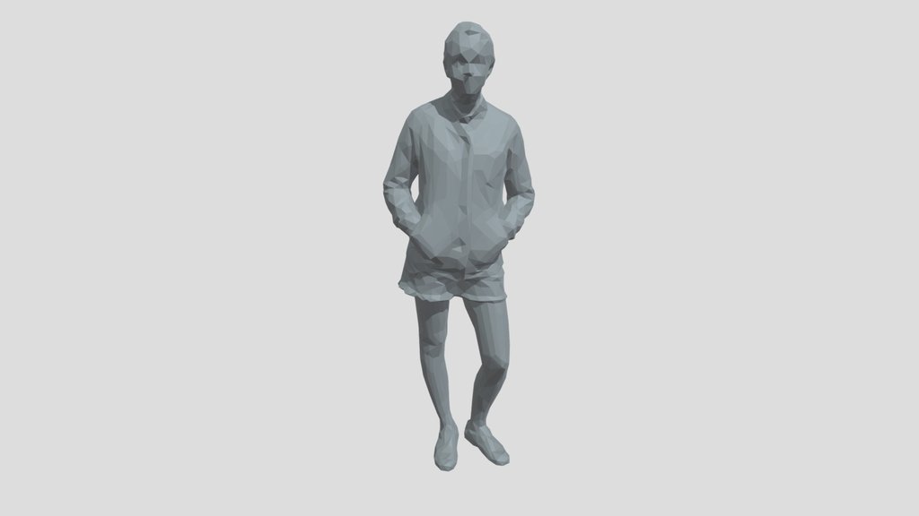 Lowpoly Girl Standing