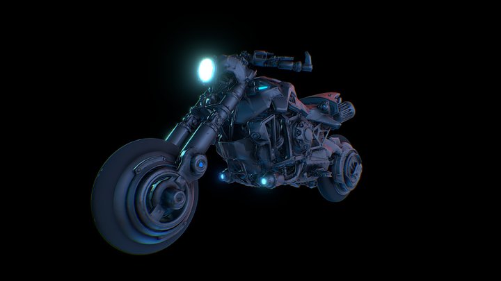 Motorcycle Concept Sketch 3D Model