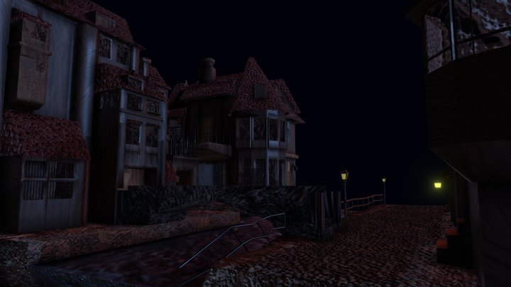 Game Art Old Street 3D Model