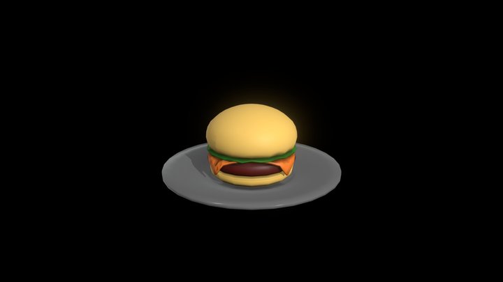 Basic Low Poly Burger – Modello 3D gratuito STL