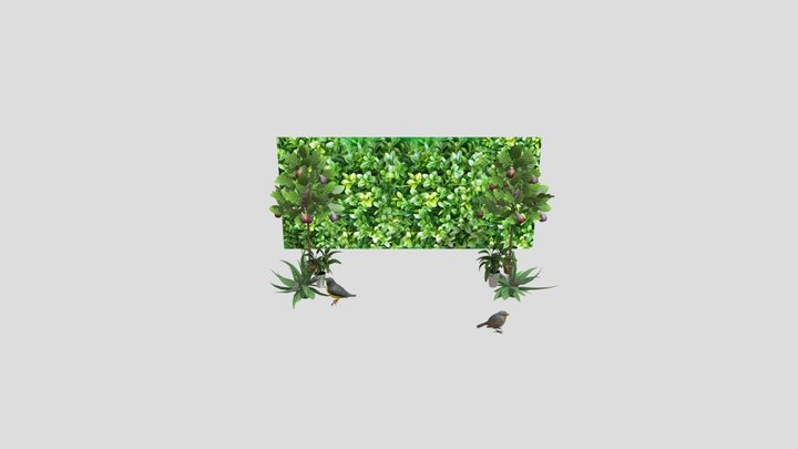 BirdWithTreeFloorPot 3D Model