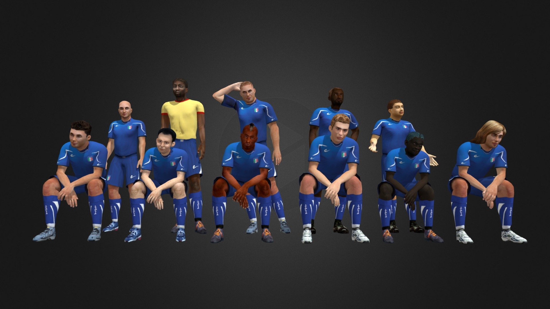 football team Buy Royalty Free 3D model by 3DDomino [8c688aa