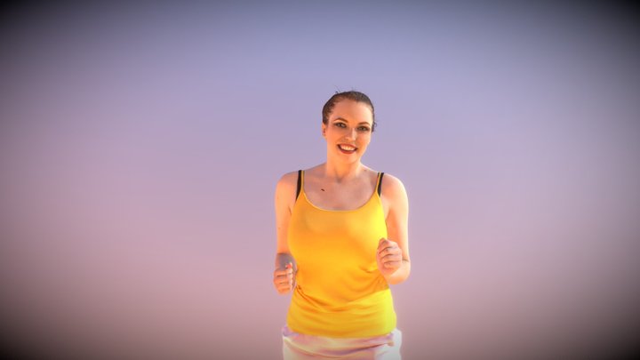 Sports Woman Dream Running Jogging 3D Model