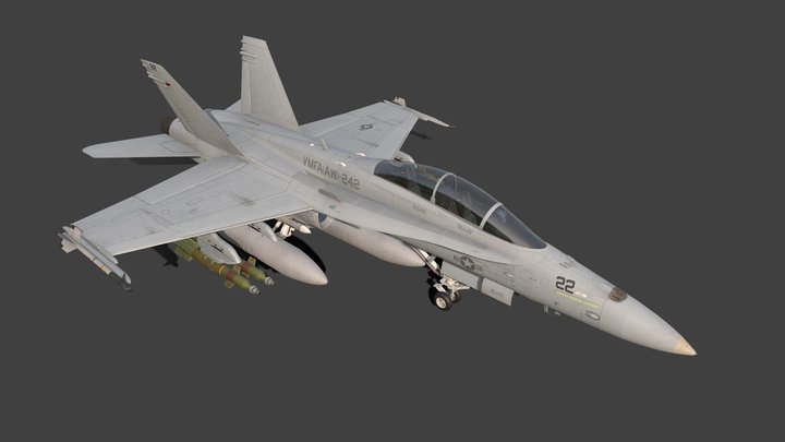 F-18 Hornet 3D Model