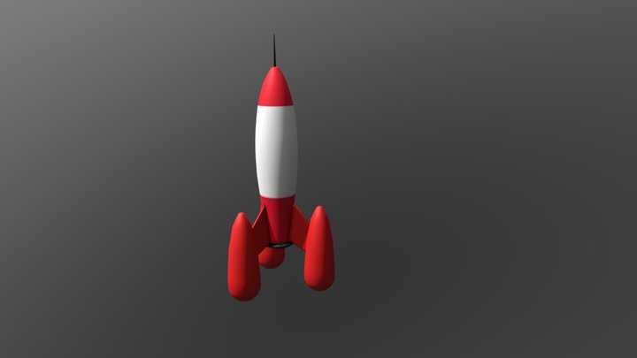 Go to the moon - Rocket 3D Model