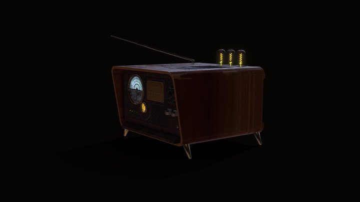 Tube Radio 3D Model