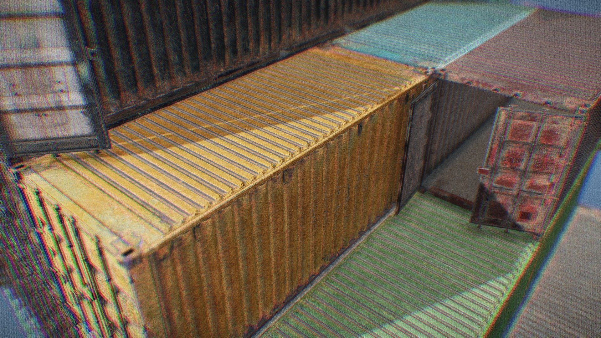 Shipping Containers , Stacked - 3D model by Crack Sparrow Capt. (@VR ...