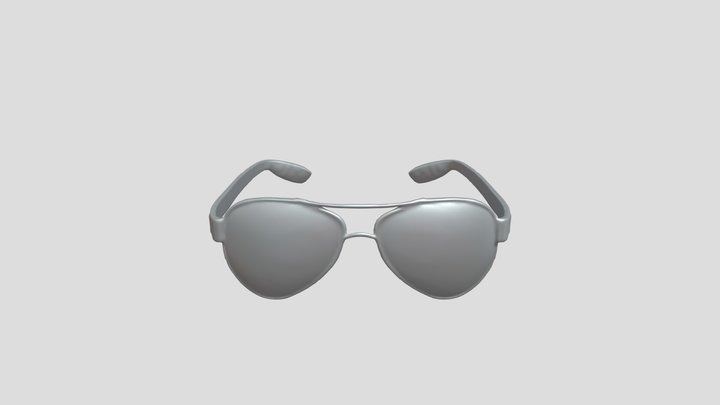 Aviator sunglasses front view 3D Model