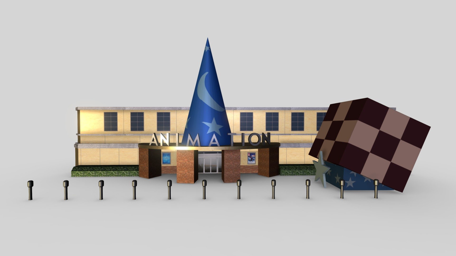Disney Animation Studios [Low Poly] - 3D model by Andres C. (@)  [8c6ad15]