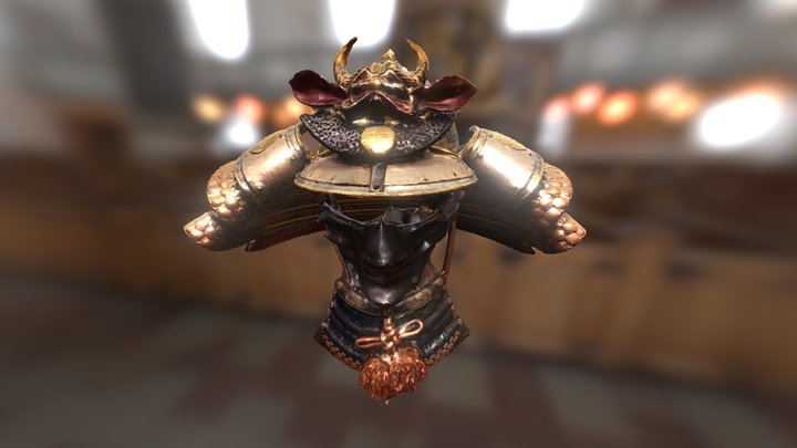 Samurai Helmet 3D Scan 3D Model