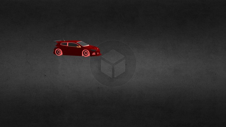 VW Sirocco LBWK Neon 3D Model