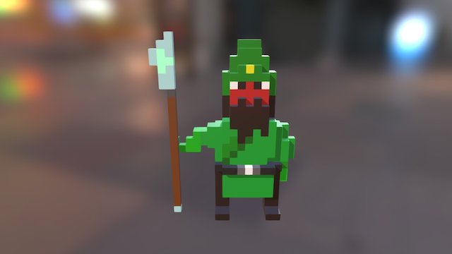 MagicaVoxe/Guangong 3D Model