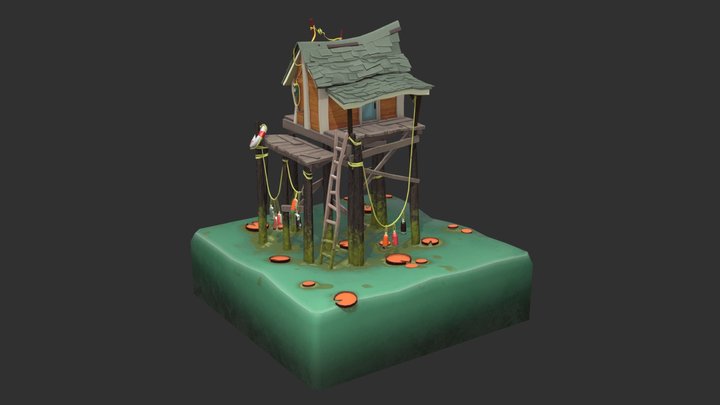 Fishing Shack 3D Model