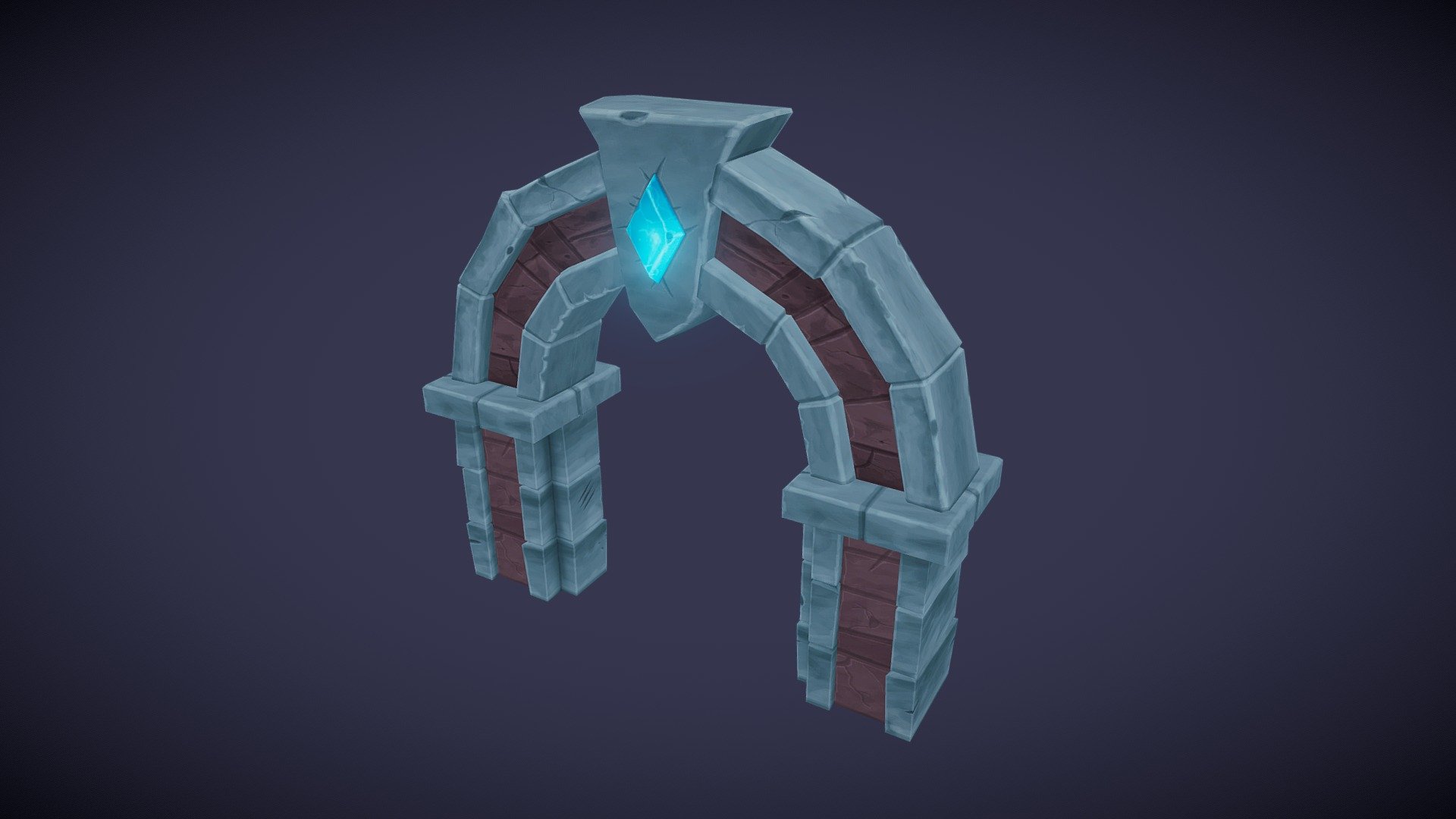 Stylized Hand-Painted Archway - 3D model by Graham (@graham3d) [8c6dc7d ...