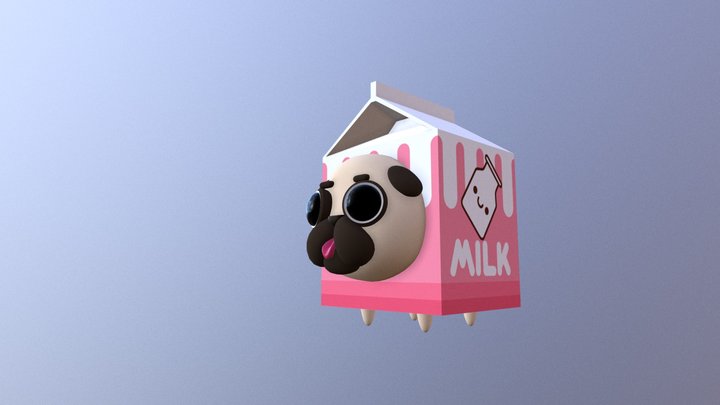 Milky Pug 3D Model