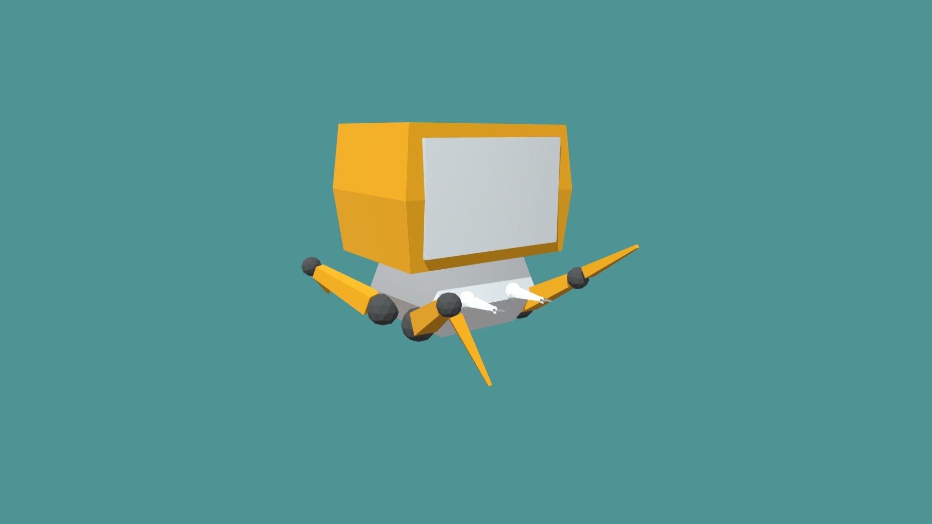 Low poly robot (rigged)