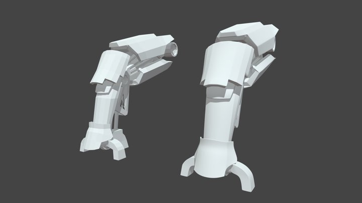 Mech Right Leg 3D Model