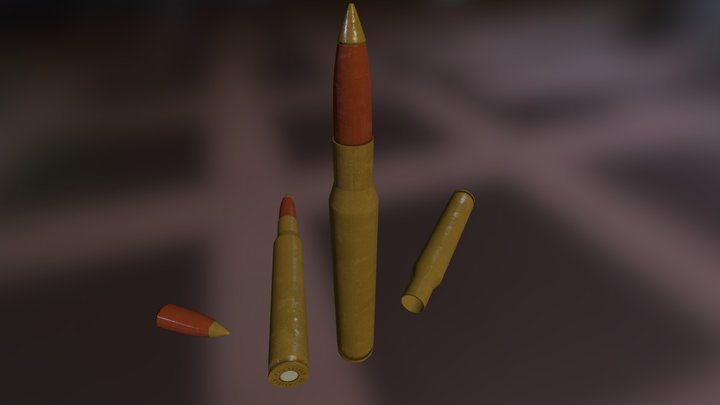 Sniper Bullet 3D Model