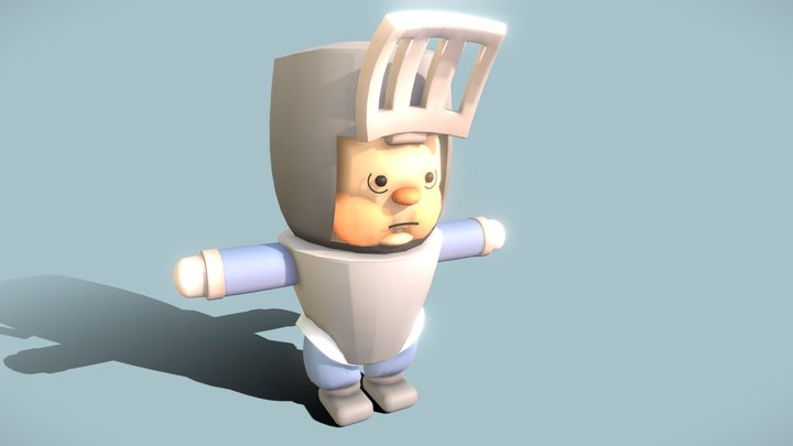 Little Knight Guy 3D Model