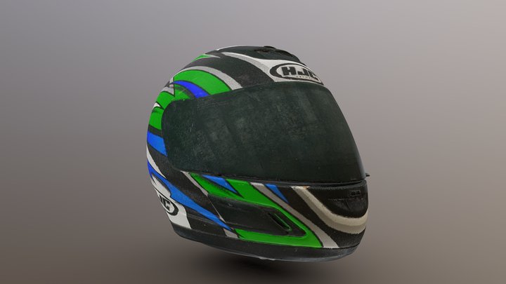 Old HJC Helmet 3D Model