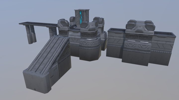 Modular Forerunner Bunker Set [Halo] 3D Model