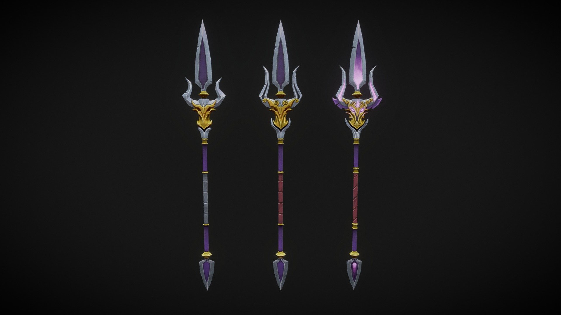 Weapon - Dark polear staff