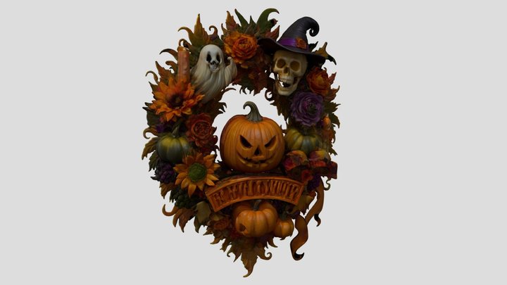 Halloween Wreath – Gratis 3D-model STL