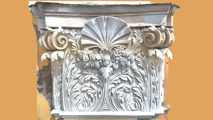 Baroque capital no. 1 3D Model