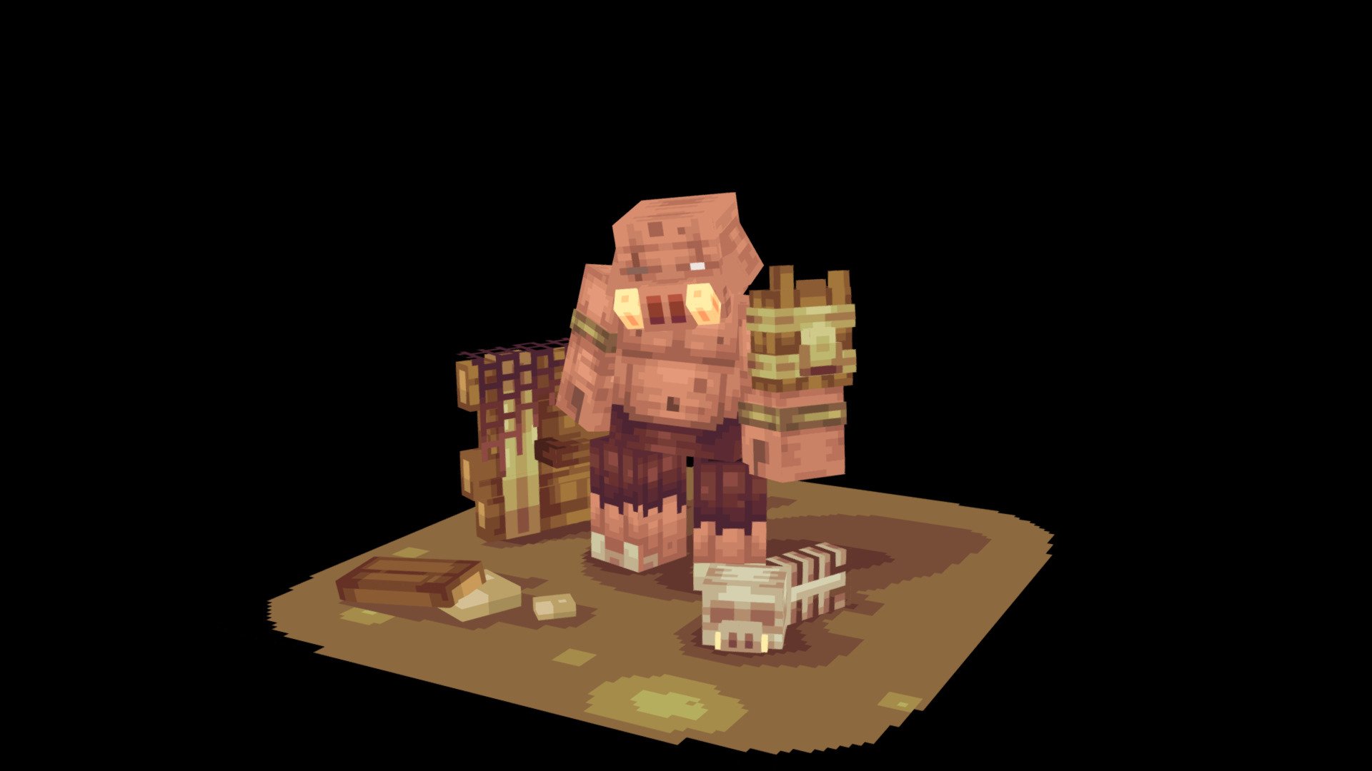 Minecraft | Piglin Brute - 3D model by McRedprint [8c7bc9d] - Sketchfab