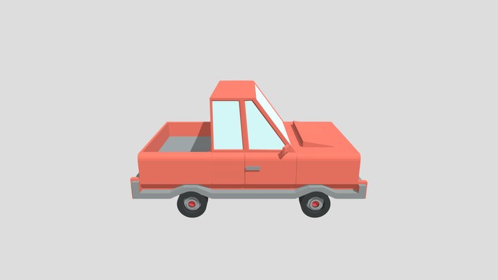 Red truck 3D Model