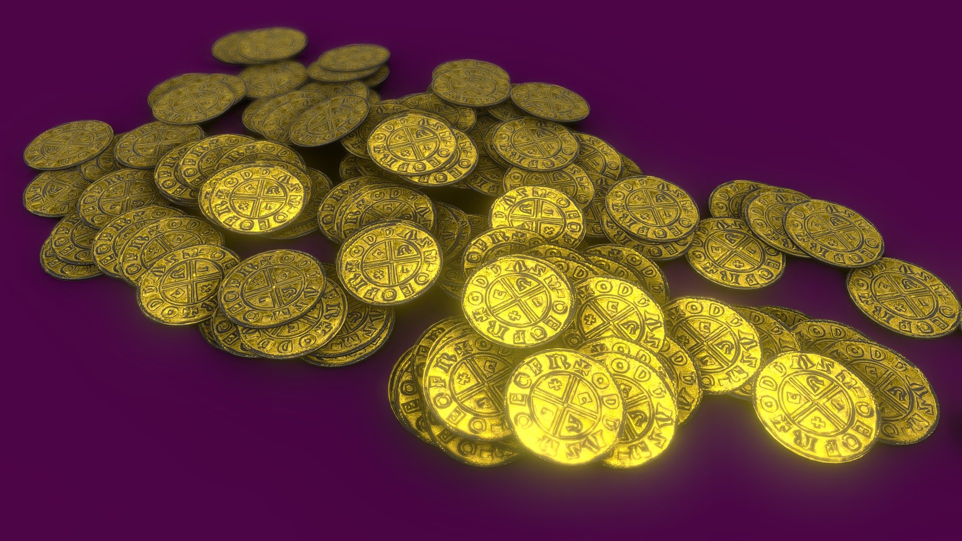 pile of coins zbrush alpha