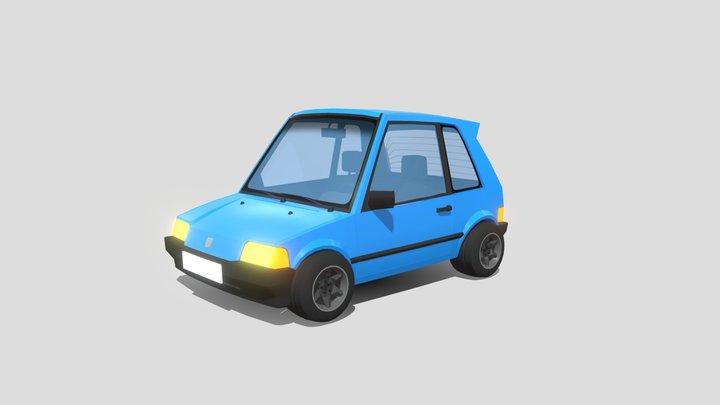 Low-poly cartoon style car 03 3D Model