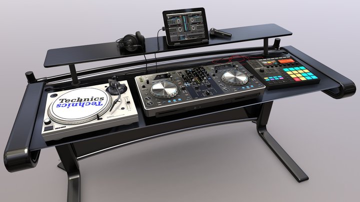 DJ Stage Set 3D Model