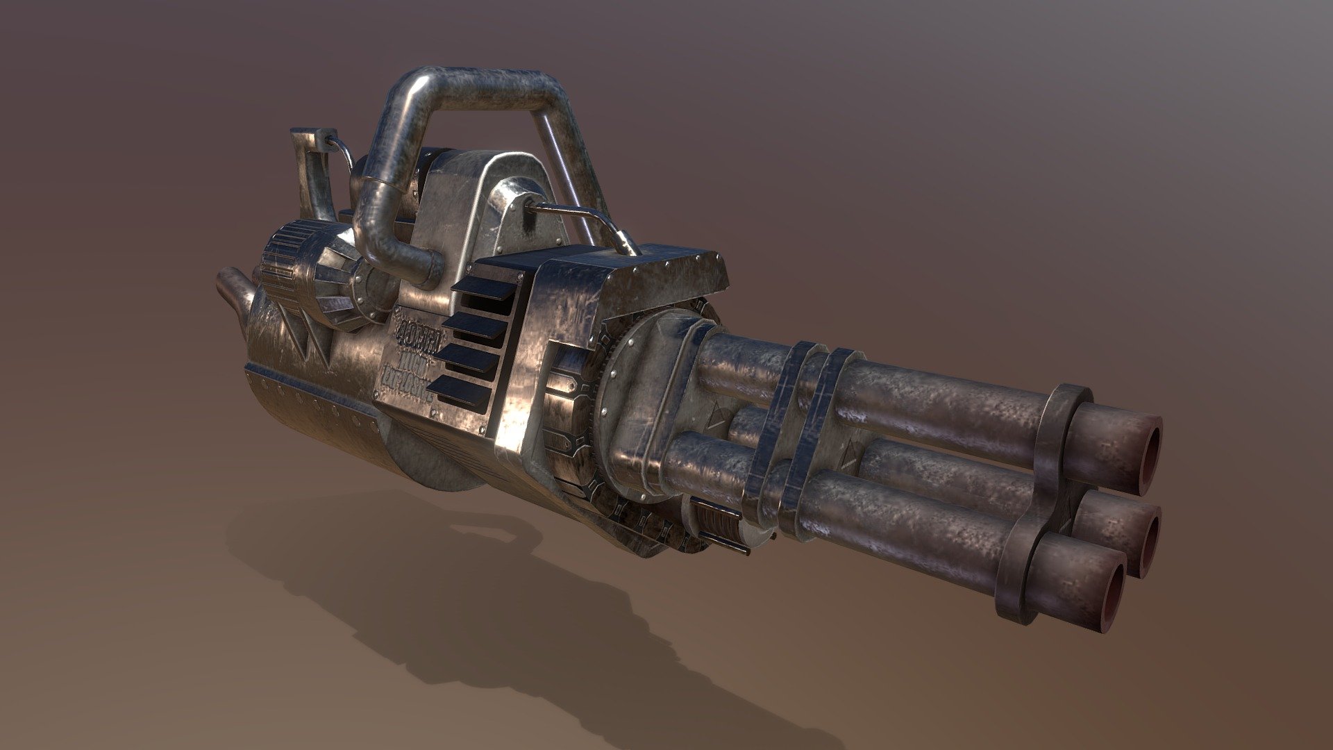 Dieselpunk Chaingun - 3D model by Alex Sanches (@ASanches) [8c8055c ...