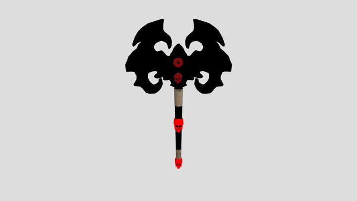 Demonic Double-Bladed Axe – Fantasy Weapon